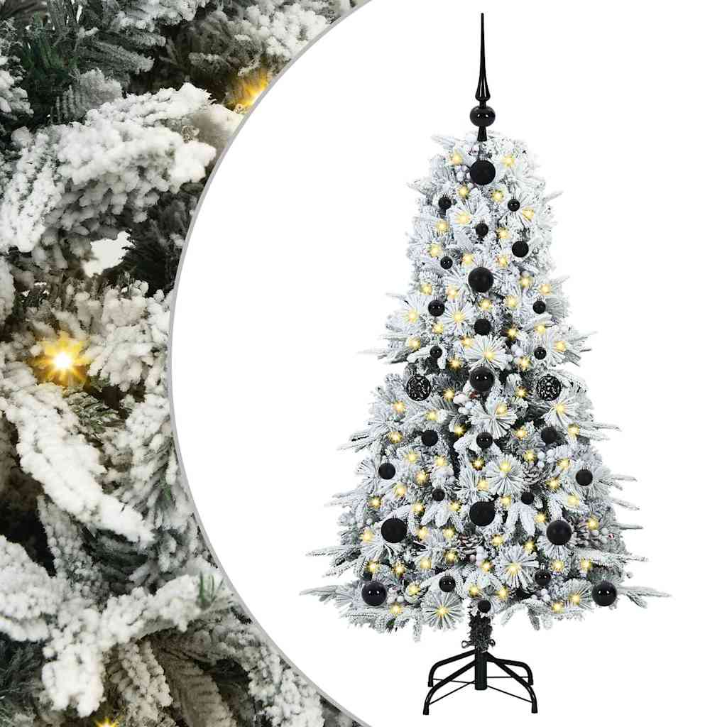 Albero di Natale Artificiale con Rami Pieghevoli Bianco 120 cm