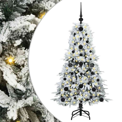 Albero di Natale Artificiale con Rami Pieghevoli Bianco 120 cm
