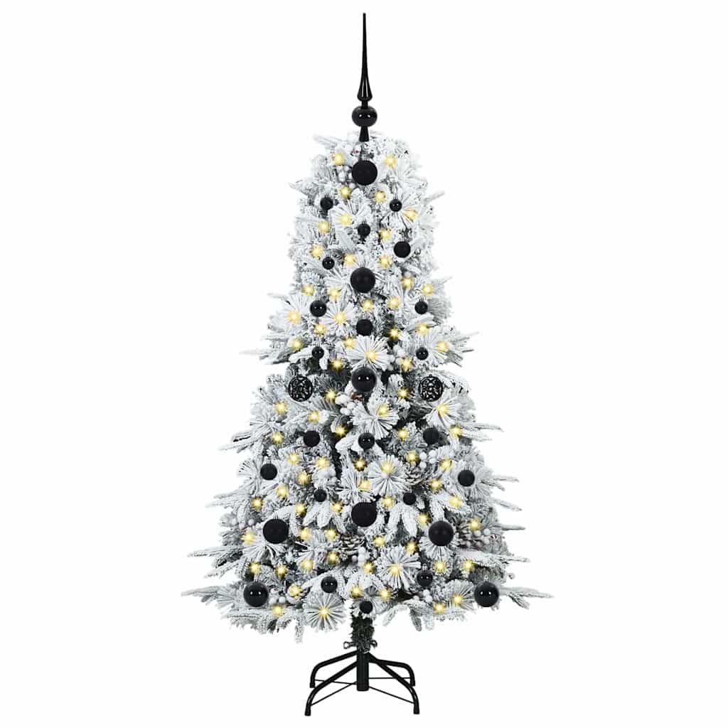 Albero di Natale Artificiale con Rami Pieghevoli Bianco 120 cm