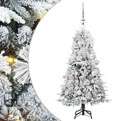 Albero di Natale Artificiale con Rami Pieghevoli Bianco 120 cm