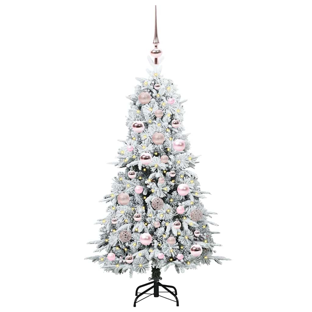 Albero di Natale Artificiale con Rami Pieghevoli Bianco 120 cm