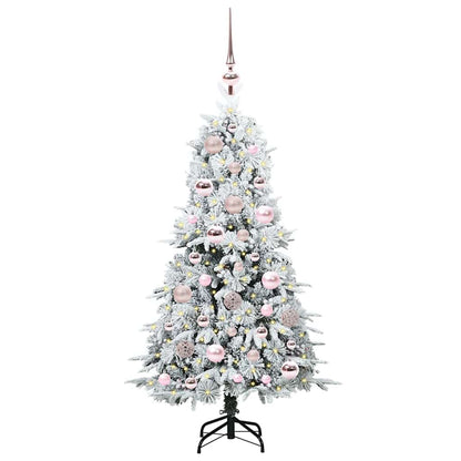 Albero di Natale Artificiale con Rami Pieghevoli Bianco 120 cm