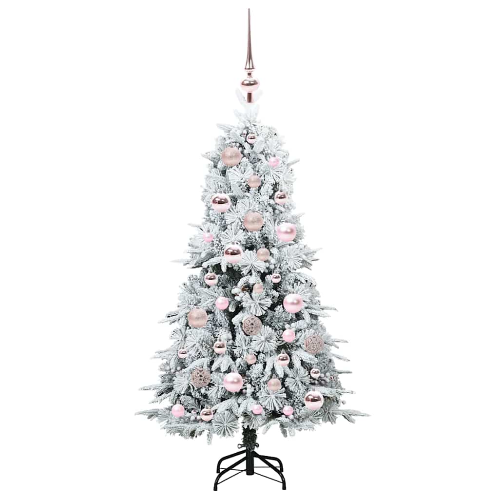 Albero di Natale Artificiale con Rami Pieghevoli Bianco 120 cm