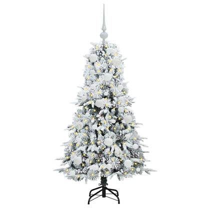 Albero di Natale Artificiale con Rami Pieghevoli Bianco 120 cm