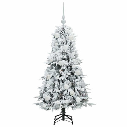 Albero di Natale Artificiale con Rami Pieghevoli Bianco 120 cm