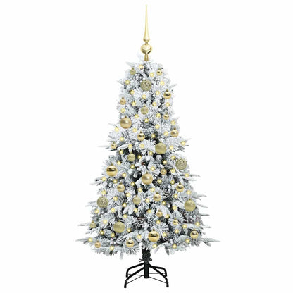 Albero di Natale Artificiale con Rami Pieghevoli Bianco 120 cm