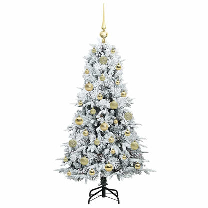 Albero di Natale Artificiale con Rami Pieghevoli Bianco 120 cm