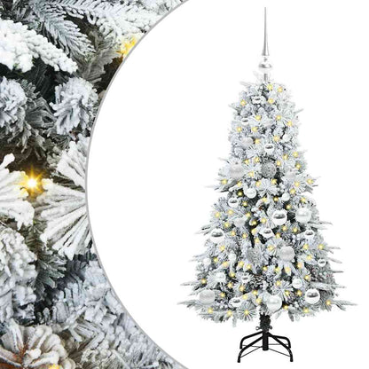 Albero di Natale Artificiale con Rami Pieghevoli Bianco 120 cm