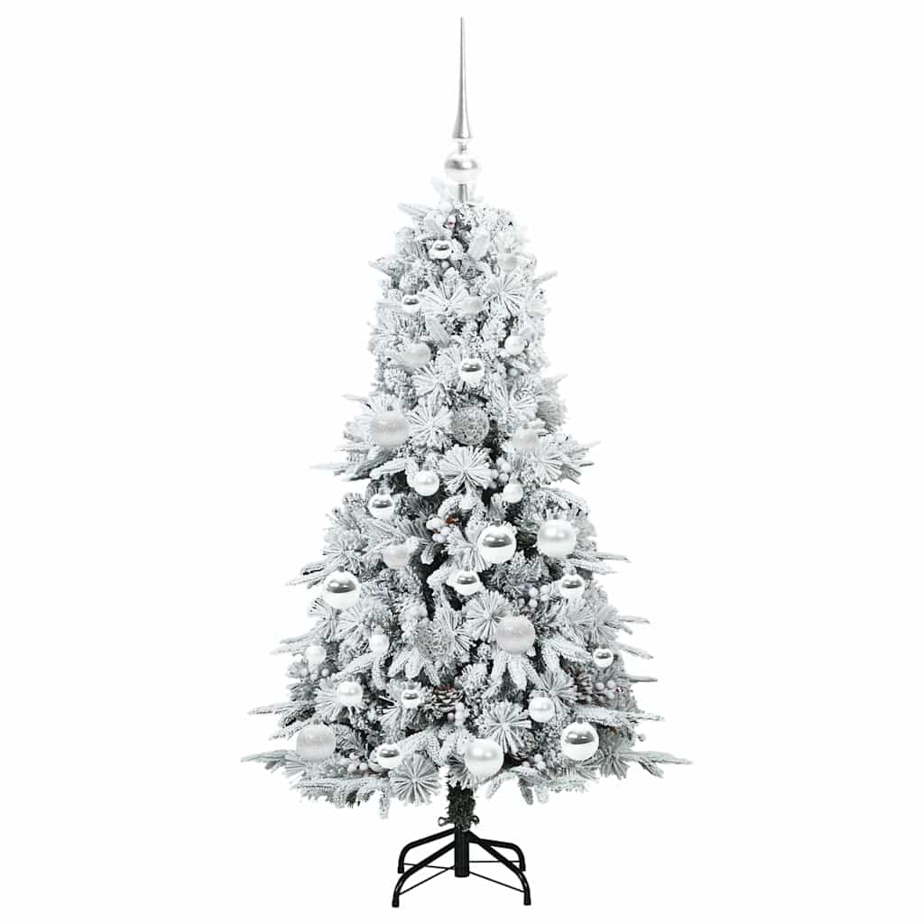 Albero di Natale Artificiale con Rami Pieghevoli Bianco 120 cm