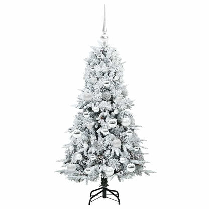 Albero di Natale Artificiale con Rami Pieghevoli Bianco 120 cm