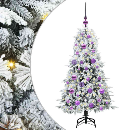 Albero di Natale Artificiale con Rami Pieghevoli Bianco 120 cm