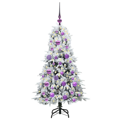 Albero di Natale Artificiale con Rami Pieghevoli Bianco 120 cm