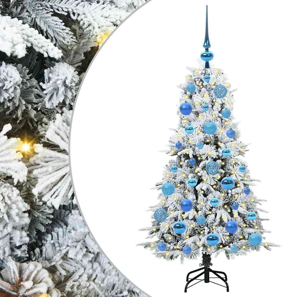Albero di Natale Artificiale con Rami Pieghevoli Bianco 120 cm