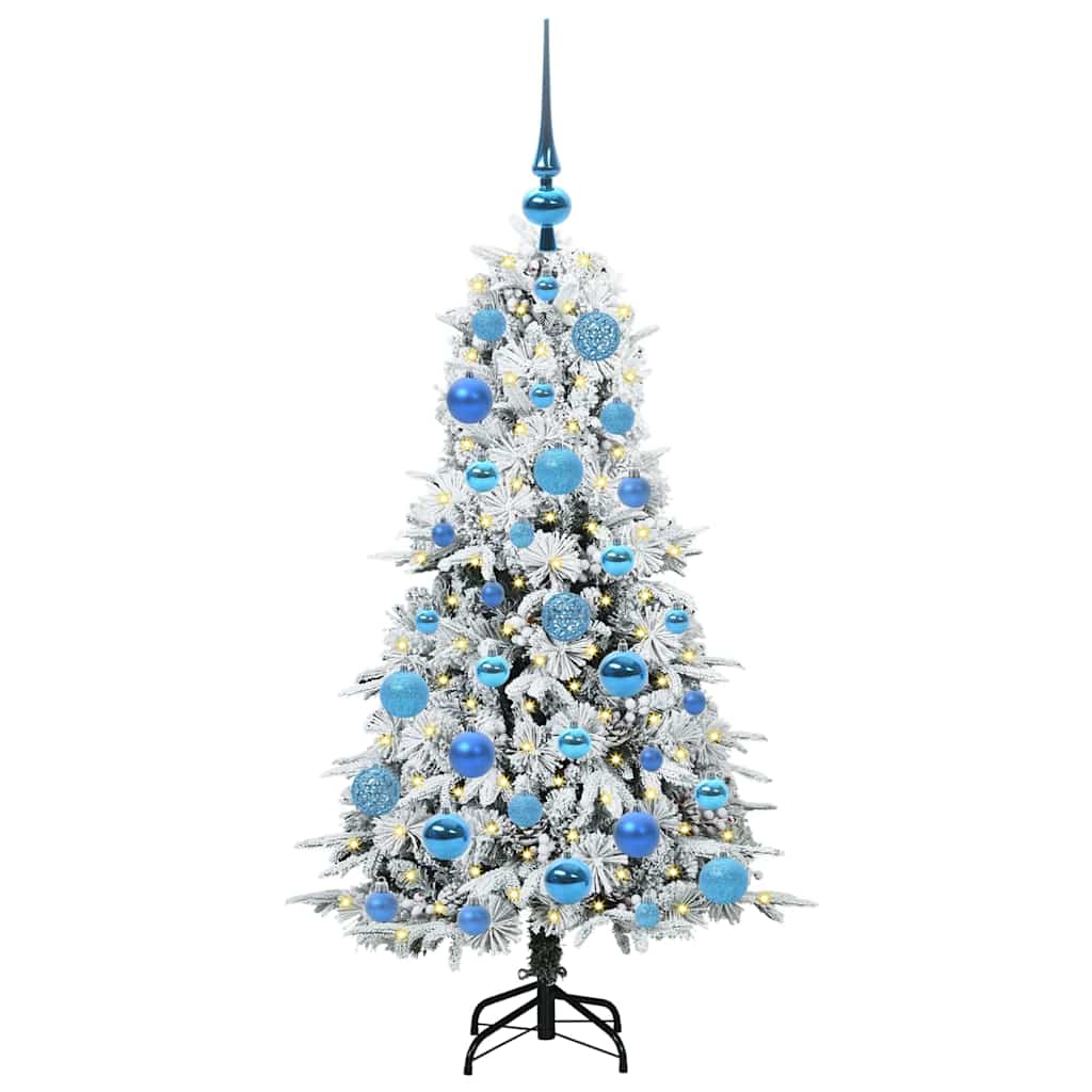 Albero di Natale Artificiale con Rami Pieghevoli Bianco 120 cm