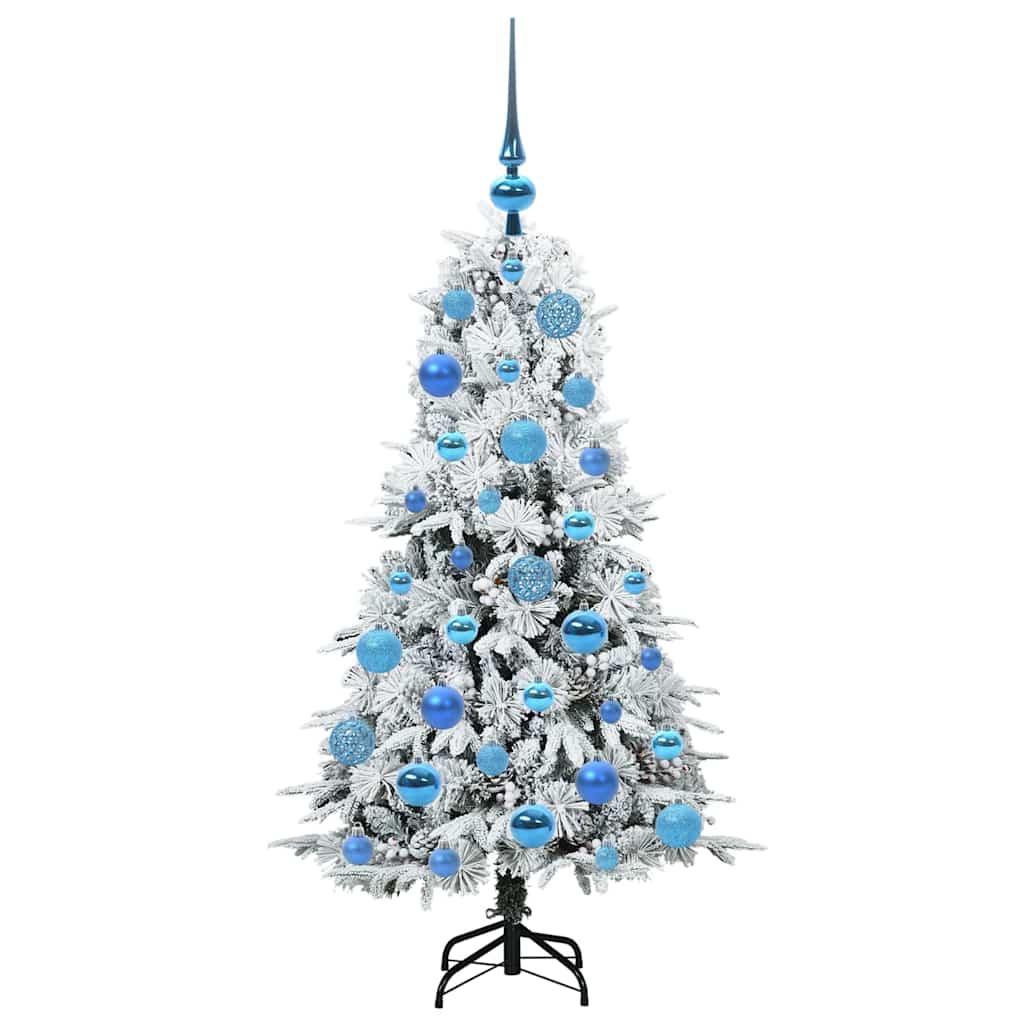 Albero di Natale Artificiale con Rami Pieghevoli Bianco 120 cm