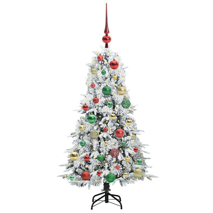 Albero di Natale Artificiale con Rami Pieghevoli Bianco 120 cm