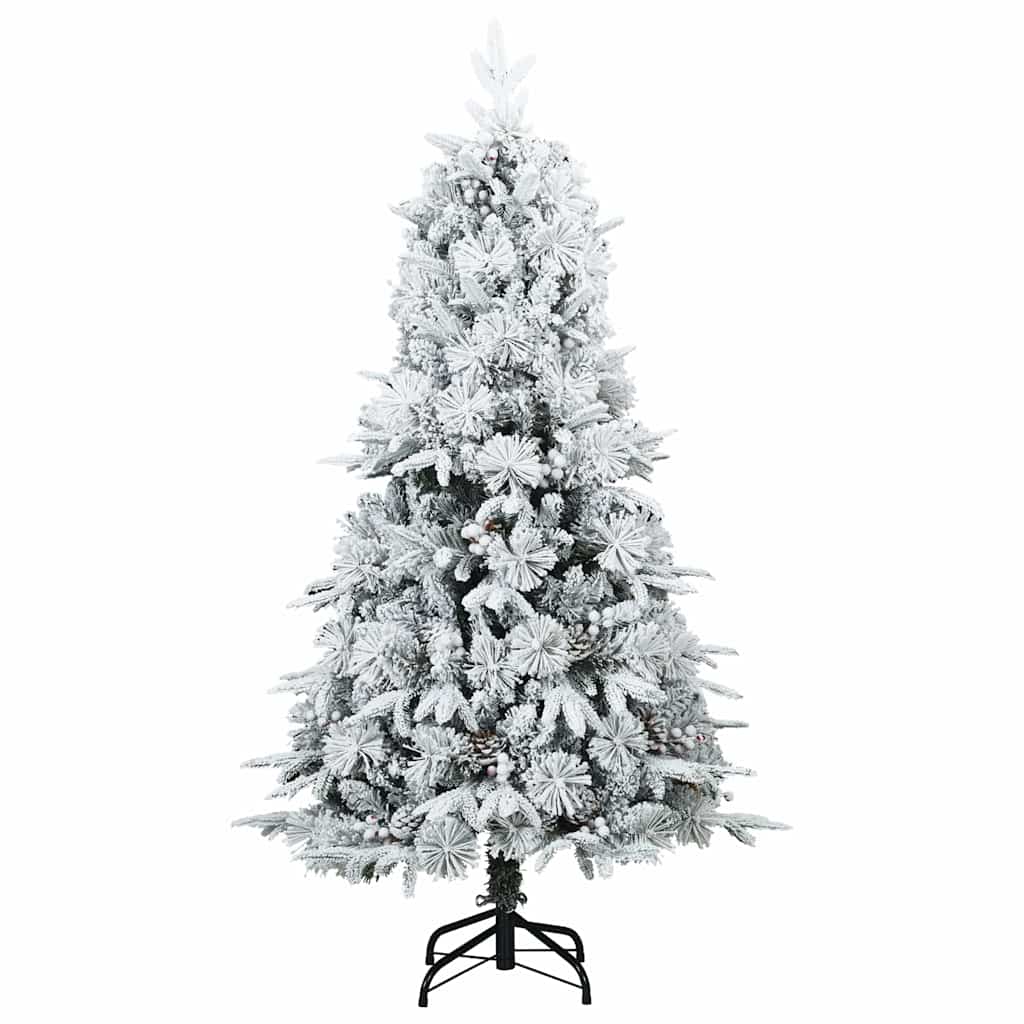 Albero di Natale Artificiale con Rami Pieghevoli Bianco 120 cm