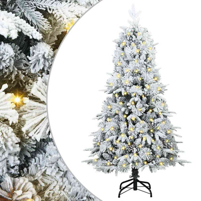 Albero di Natale Artificiale con Rami Pieghevoli Bianco 150 cm