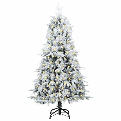 Albero di Natale Artificiale con Rami Pieghevoli Bianco 150 cm