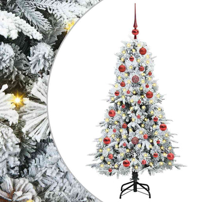 Albero di Natale Artificiale con Rami Pieghevoli Bianco 150 cm