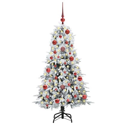 Albero di Natale Artificiale con Rami Pieghevoli Bianco 150 cm