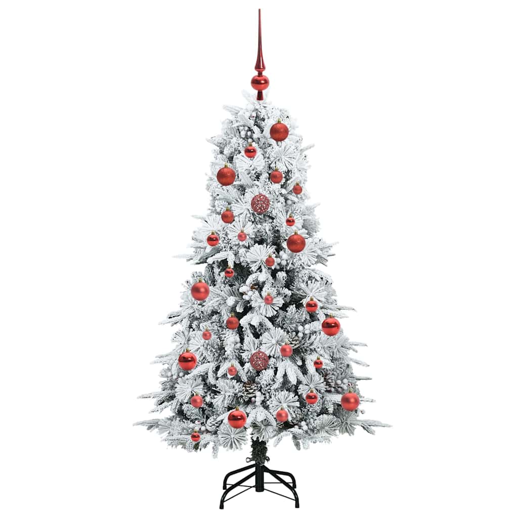 Albero di Natale Artificiale con Rami Pieghevoli Bianco 150 cm