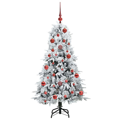 Albero di Natale Artificiale con Rami Pieghevoli Bianco 150 cm
