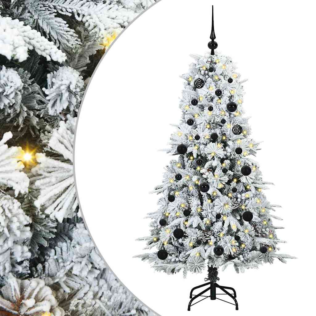 Albero di Natale Artificiale con Rami Pieghevoli Bianco 150 cm