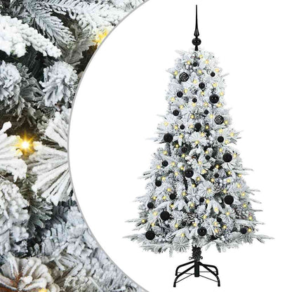 Albero di Natale Artificiale con Rami Pieghevoli Bianco 150 cm