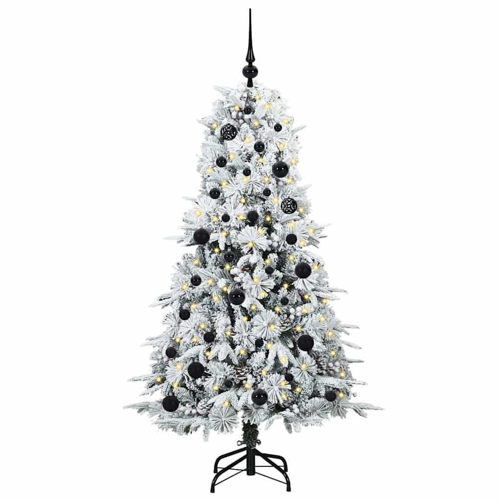 Albero di Natale Artificiale con Rami Pieghevoli Bianco 150 cm
