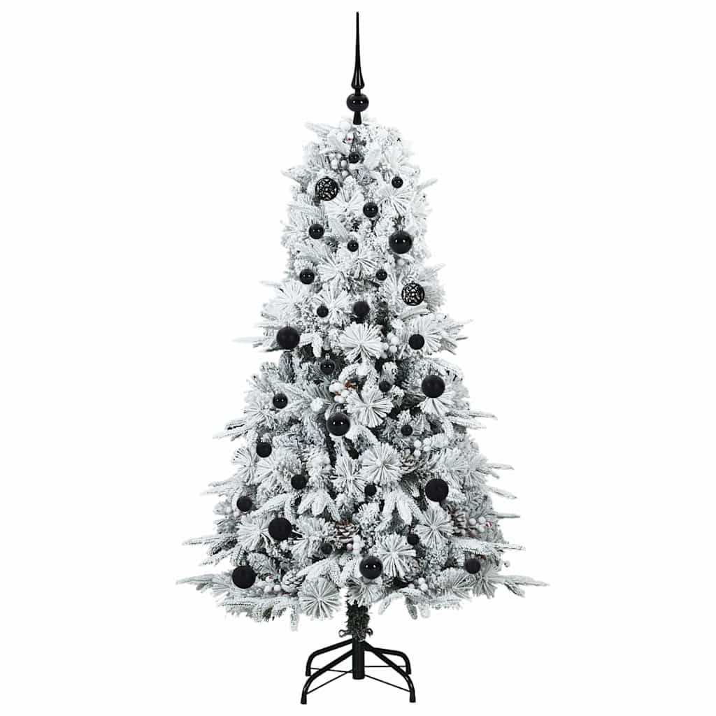 Albero di Natale Artificiale con Rami Pieghevoli Bianco 150 cm