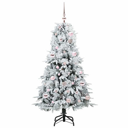 Albero di Natale Artificiale con Rami Pieghevoli Bianco 150 cm