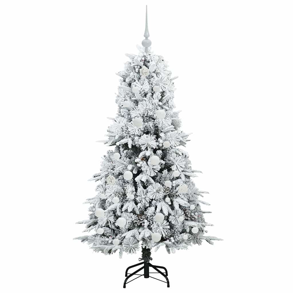 Albero di Natale Artificiale con Rami Pieghevoli Bianco 150 cm