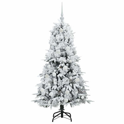 Albero di Natale Artificiale con Rami Pieghevoli Bianco 150 cm