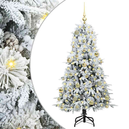 Albero di Natale Artificiale con Rami Pieghevoli Bianco 150 cm