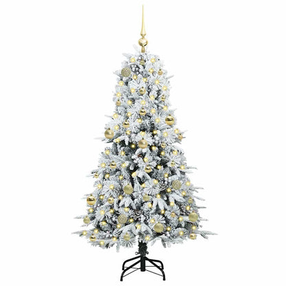 Albero di Natale Artificiale con Rami Pieghevoli Bianco 150 cm