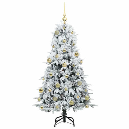 Albero di Natale Artificiale con Rami Pieghevoli Bianco 150 cm