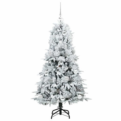Albero di Natale Artificiale con Rami Pieghevoli Bianco 150 cm