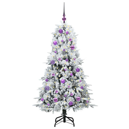 Albero di Natale Artificiale con Rami Pieghevoli Bianco 150 cm