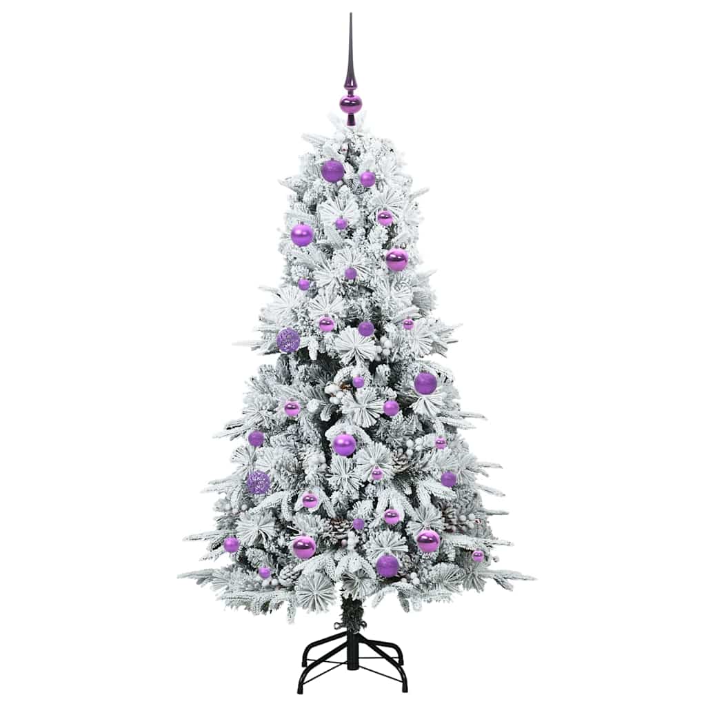 Albero di Natale Artificiale con Rami Pieghevoli Bianco 150 cm