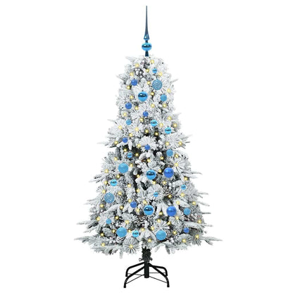 Albero di Natale Artificiale con Rami Pieghevoli Bianco 150 cm