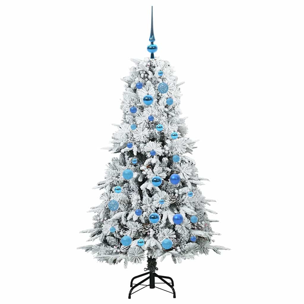 Albero di Natale Artificiale con Rami Pieghevoli Bianco 150 cm