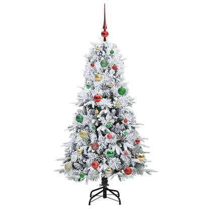 Albero di Natale Artificiale con Rami Pieghevoli Bianco 150 cm