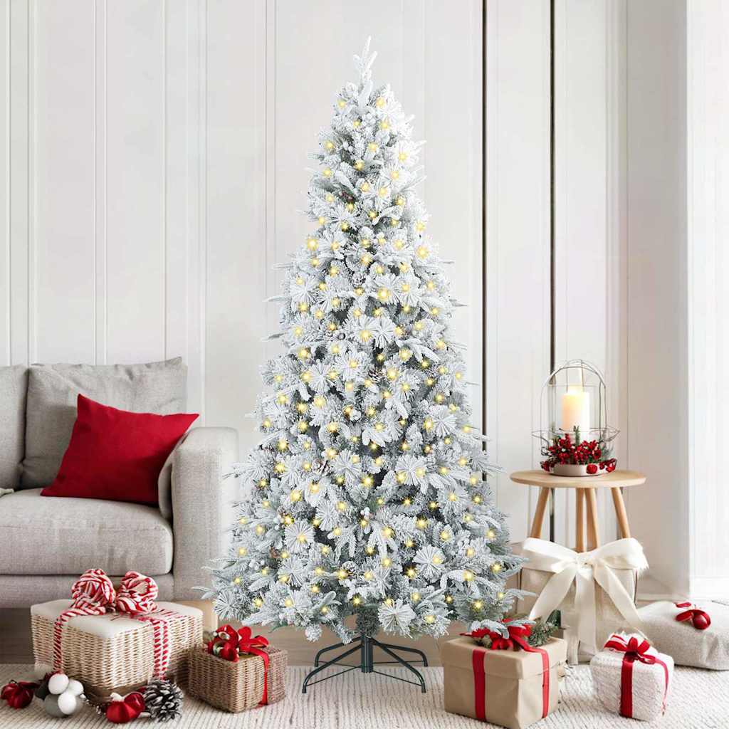 Albero di Natale Artificiale con Rami Pieghevoli Bianco 180 cm | homemem39