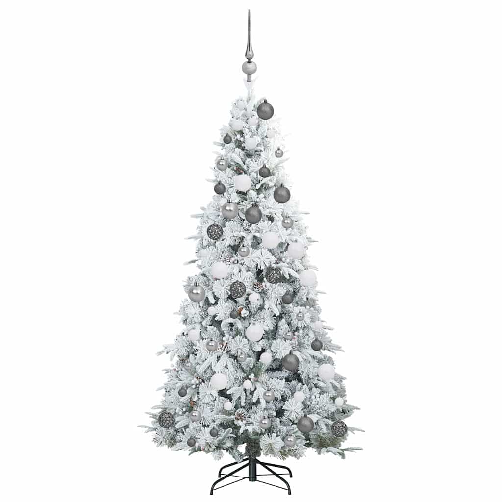 Albero di Natale Artificiale con Rami Pieghevoli Bianco 180 cm | homemem39