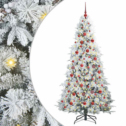 Albero di Natale Artificiale con Rami Pieghevoli Bianco 180 cm