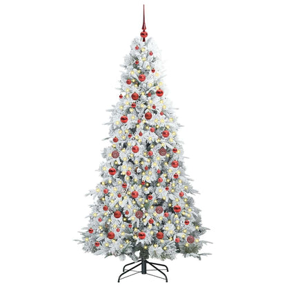 Albero di Natale Artificiale con Rami Pieghevoli Bianco 180 cm