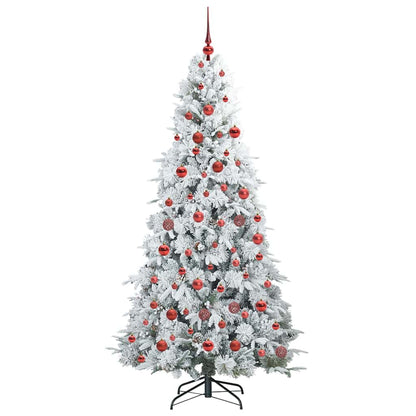 Albero di Natale Artificiale con Rami Pieghevoli Bianco 180 cm
