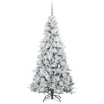 Albero di Natale Artificiale con Rami Pieghevoli Bianco 180 cm