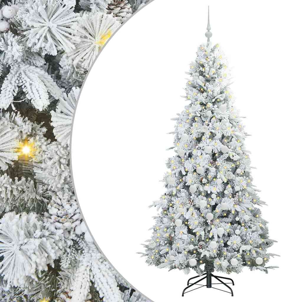 Albero di Natale Artificiale con Rami Pieghevoli Bianco 180 cm | homemem39